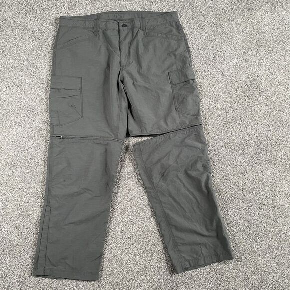 North Face Libertine Convertible Pants Mens Climbing Hiking Gray Size 38 x30 - Picture 1 of 11